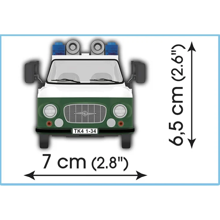 Cobi 24957 Youngtimer Barkas B1000 Polizeiwagen – Bild 5