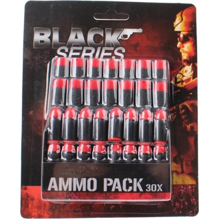 30 x Black Series foam Munition Nachfüll Darts Softdartpfeile Pistole Spielzeug