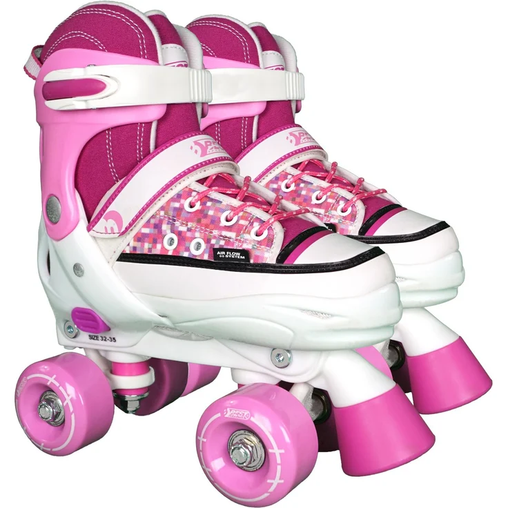 Best Sporting Rollschuhe, Größe verstellbar, ABEC 7 Carbon, pink-weiß pink/weiß, 28 - 31