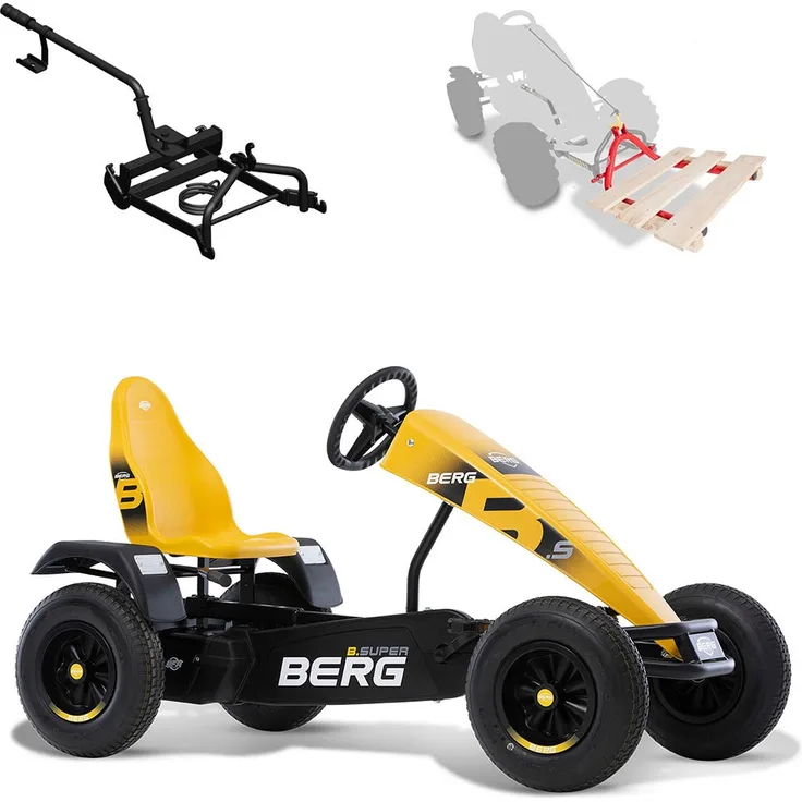BERG Gokart B. Super Yellow BFR + HVR vorne + Palettengabel