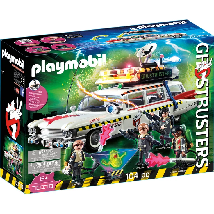 Playmobil Ghostbusters 70170 'Ecto-1A' mit Licht- und Soundeffekten, 104 Teile, ab 6 Jahren – Bild 1