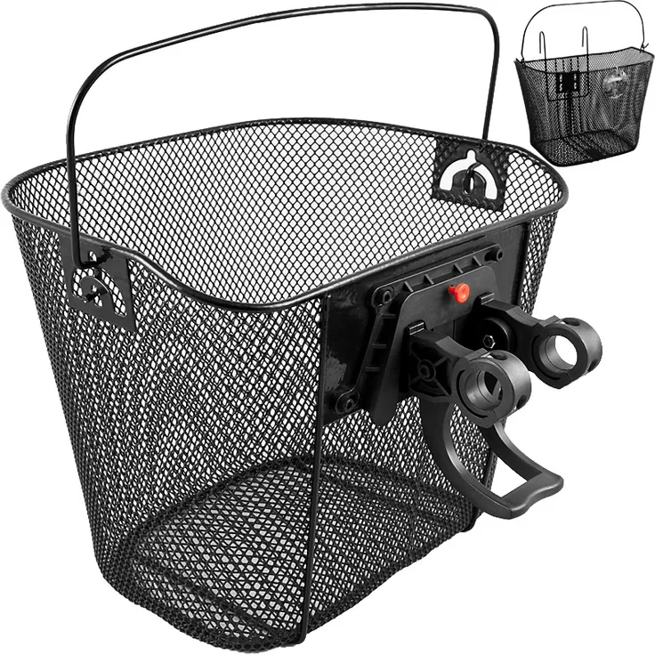 Fahrrad Einkaufskörbe aus Metall mit Klicksystem oder Haltebügel