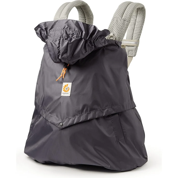 Ergobaby Windcover und Regencover, Windschutz und Regenschutz für alle Ergobaby Babytragen, wasserabweisende Hülle, Charcoal – Bild 1