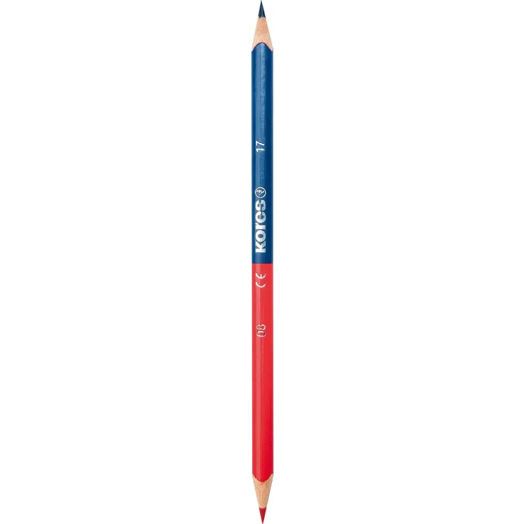 Kores - Buntstifte Twin, 3-kant, 3 mm, 12 Stück, blau/rot