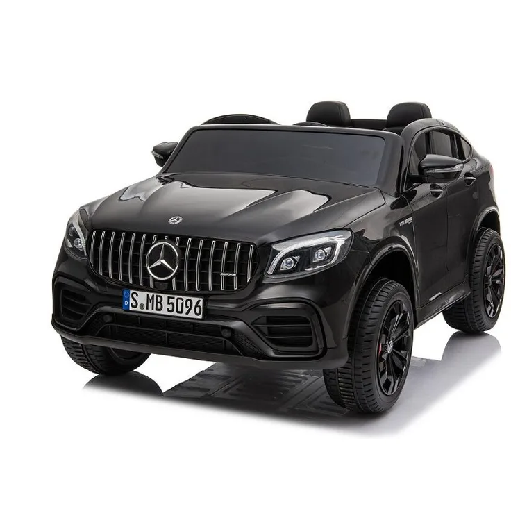 Kinderfahrzeug - Elektro Auto "Mercedes GLC63S" - lizenziert - Doppelsitzer - 12V10AH Akku,4 Motoren+ 2,4Ghz+Ledersitz-Schwarz