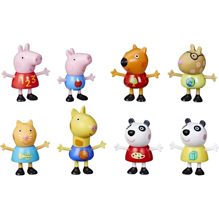 Peppa Pig 8er-Figurenpack, mit Peppa und Schorsch Wutz, Peggi Panda, Mollie Mieze u. m, Amazon Exclusive, Kinder ab 3 Jahren