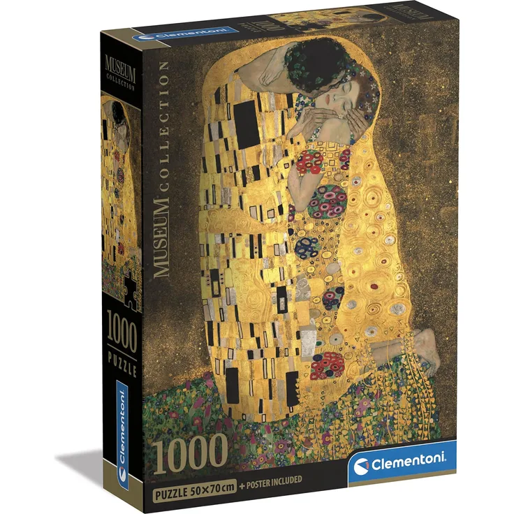 Clementoni 39790 Museum Collection-The Kiss-1000 Teile Erwachsene, Kunst, Puzzle Bilder, Berühmte Gemälde, Made in Italy, Mehrfarbig - Preisvergleich