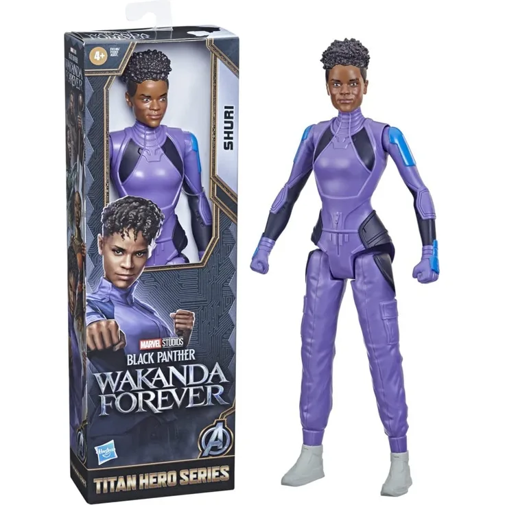 Marvel F4146 Studios-Black Panther: Wakanda Forever-Shuri Titan Hero Series-30 cm-ab 4 Jahren, Multi