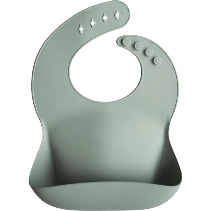 Mushie Silikon-Lätzchen Cambridge Blue – Bild 1