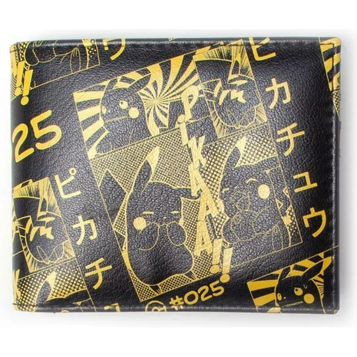 Pokémon - Pikachu Manga Bifold Wallet Black Neu Top