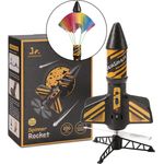 SainSmart Jr. Rakete Spielzeug – Motorisierte Rakete mit Fallschirm, Start bis zu 61 Meter, Outdoor-Spielzeug für Kinder im Alter von 8–12 Jahren, Schwarz