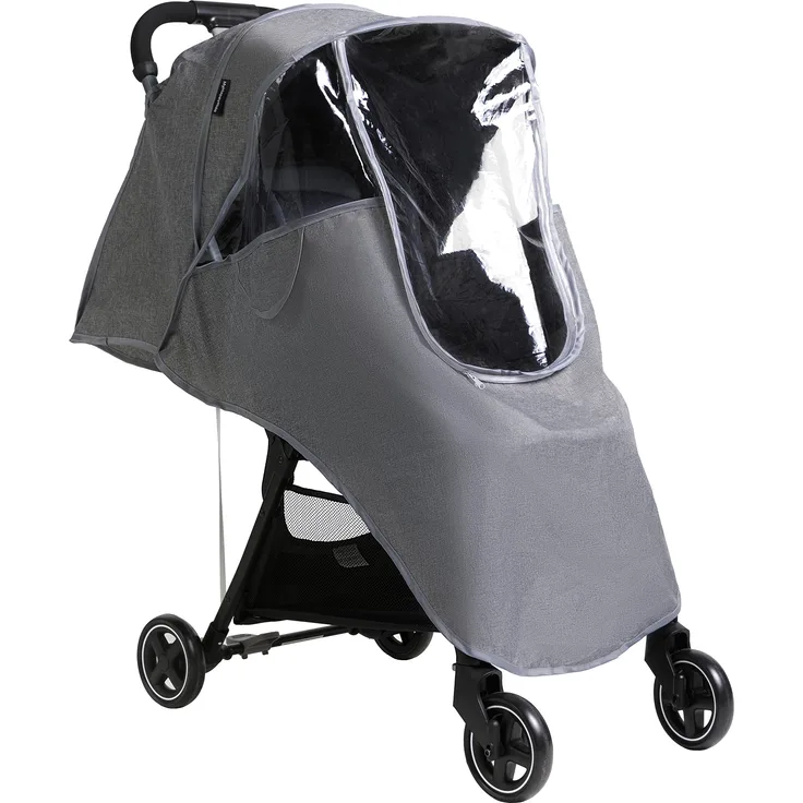 Regenschutz für Kinderwagen Einheitsgröße, Wasserdicht, Staubdicht, Winddicht, Langlebiger Schutz, Baby Verdeck, Regenhülle mit Reißverschluss für Jogger, Sportkinderwagen, Erstlingswagen