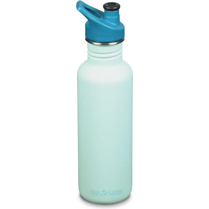 Klean Kanteen Classic Narrow Blue Tint - 800ml Edelstahlflasche mit Sport Cap