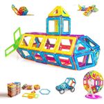 CONDIS Magnetische Bausteine 95 Teile, Magnetspielzeug Magneten Fuer Kinder Magnetbausteine Set Magnet Spielzeug Magnetspiele für Kinder Geschenk ab 3 4 5 6 7 8 Jahre Junge Mädchen Bauklötze Bausatz - Preisvergleich