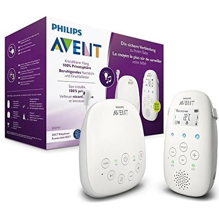 Philips Avent 'SCD 713/26' Babyphone, mit DECT-Technologie, Eco-Modus, 330 m Reichweite, 18 h Akkulaufzeit – Bild 2