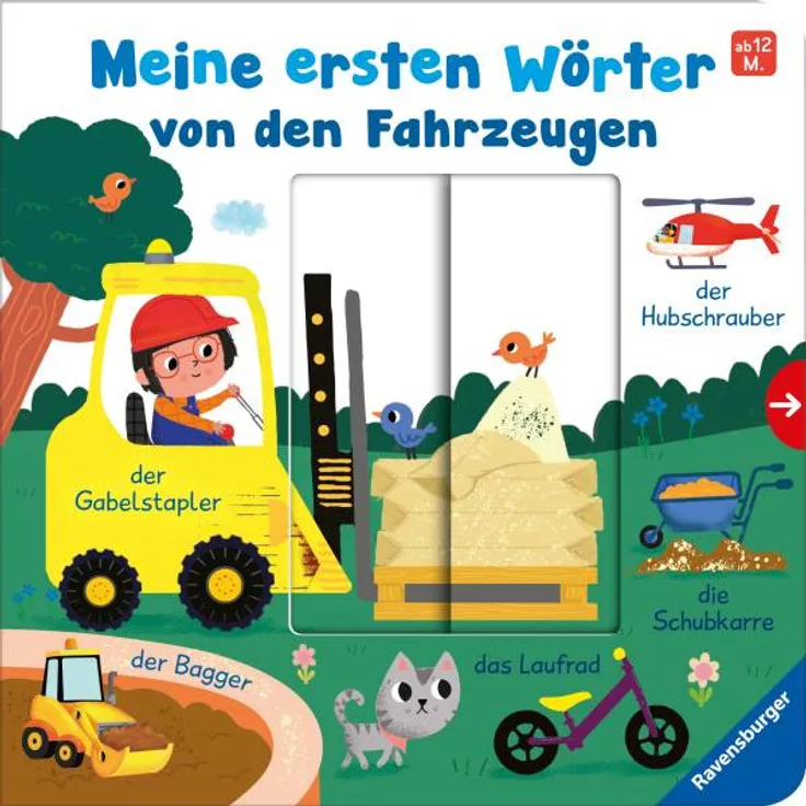 Meine ersten Wörter von den Fahrzeugen - Sprechen lernen mit großen Schiebern.