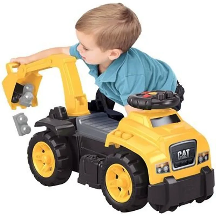 Mattel - Mega Bloks First Builders - CAT Ride-On mit Baggerarm