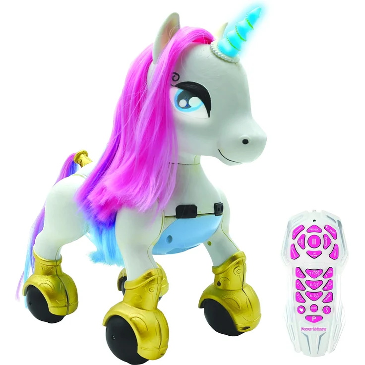 Lexibook Power Unicorn® Mein Roboterhund zum Trainieren Programmierbarer Roboter mit Fernbedienung, Dressurfunktion, Gestensteuerung, Tanz, Musik, Lichteffekte, wiederaufladbar UNI01 – Bild 1