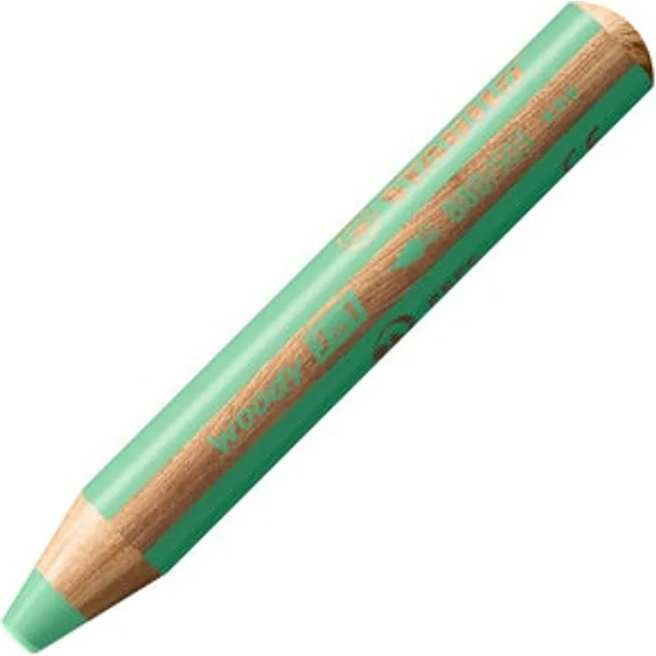 Buntstift, Wasserfarbe & Wachsmalkreide - STABILO woody 3 in 1 - Einzelstift - pastellgrün