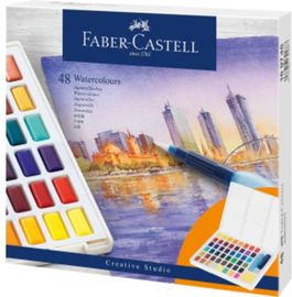 Faber-Castell Aquarellfarben in Näpfchen, 48er Etui