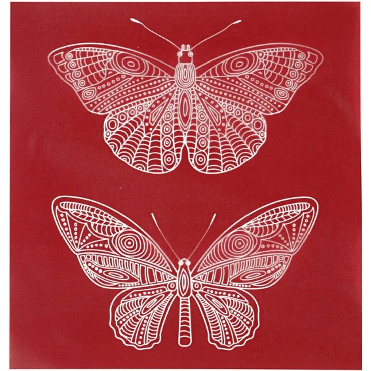 Siebschablone Schmetterlinge 20 X 22 Cm