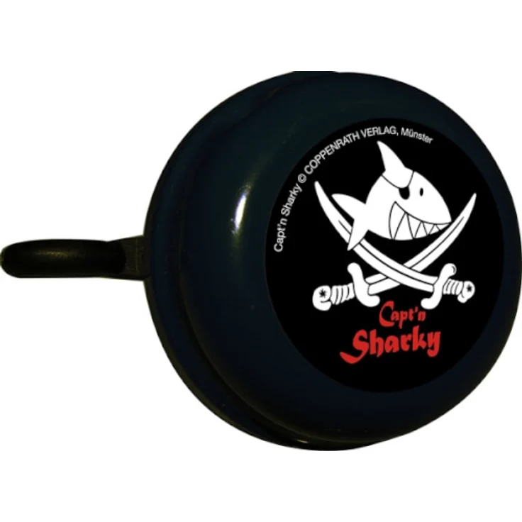 Fahrradglocke Bike Fashion Captn Sharky schwarz, mit Motiv, Ø55mm – Bild 2