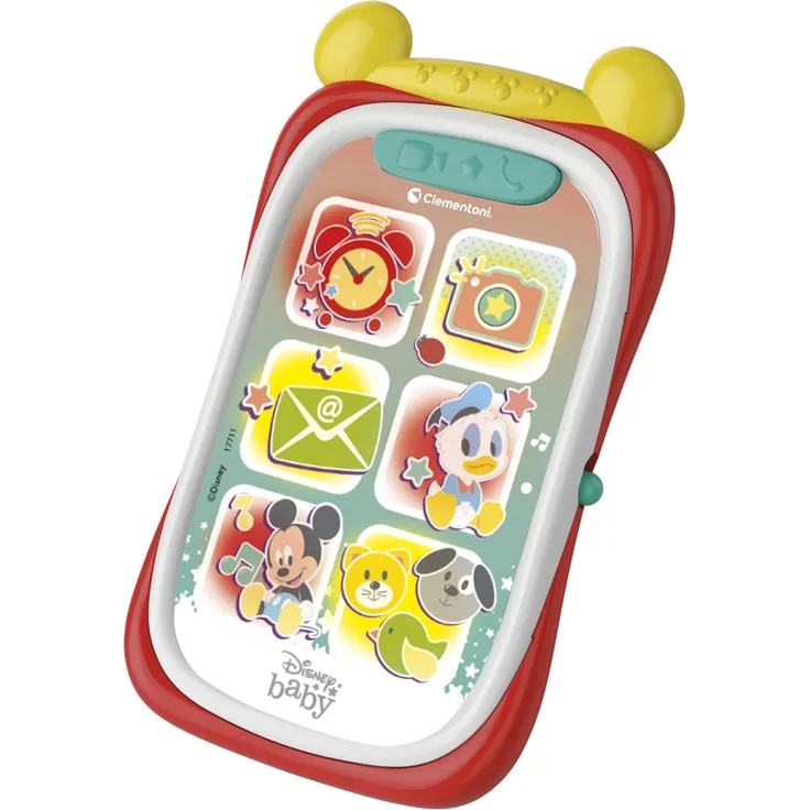 Clementoni 17711 Disney Baby – Baby Mickey Smartphone, Kinderhandy mit Licht- und Soundeffekten, interaktives Babyspielzeug für Kleinkinder von 9 - 36 Monaten
