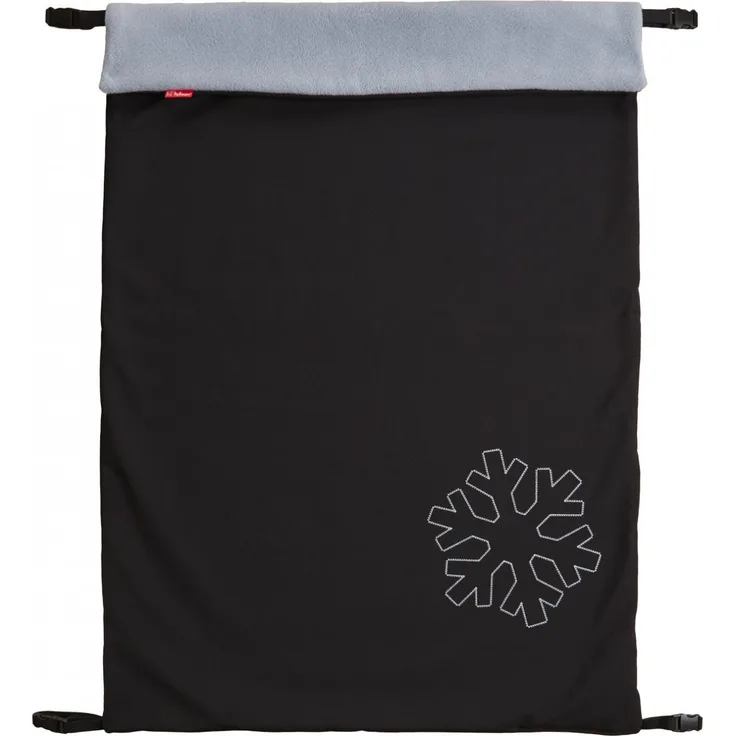 ByBoom - Softshell Decke 70x100 cm Thermo Aktiv; Funktions-/Universal-/Outdoor-Babydecke für Kinderwagen, Buggy, Jogger, Farbe:Schwarz/Grau