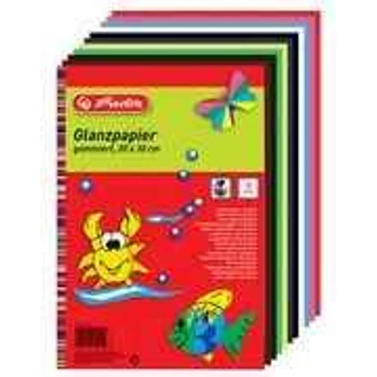 herlitz Glanzpapier, 200 x 300 mm, Inhalt: 10 Blatt