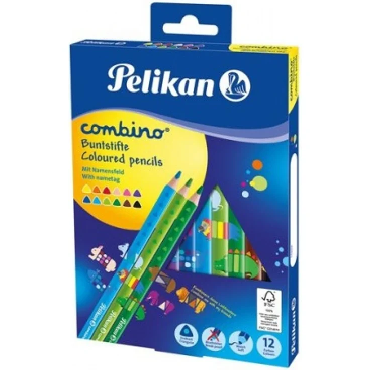 Pelikan Buntstifte 12er dreieckig dick Combino – Bild 1
