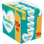 Pampers Sensitive Baby Feuchttücher 1200 Tücher (15 x 80) ohne Duft Neutral