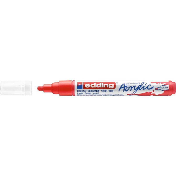 edding 5100 Acrylmarker medium verkehrsrot – Bild 1