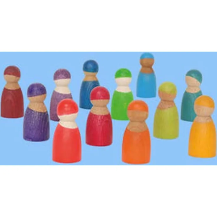 12 Holzfiguren Regenbogenfreunde Set | GRIMM'S