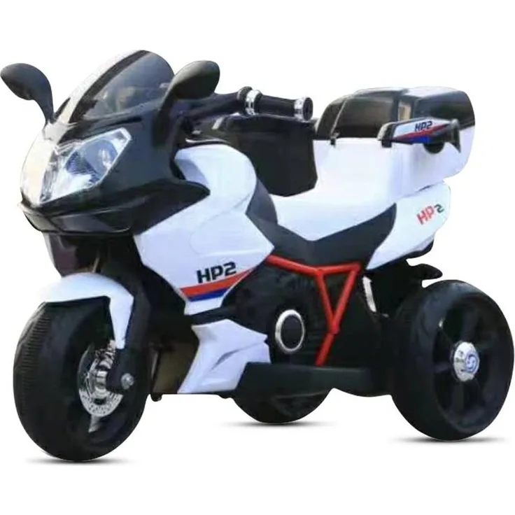 Moni Trade Ltd. Kinder Elektromotorrad HP2 FB-6187, mit Musikfunktion, Spielzeugkorb, ab 3 Jahre schwarz