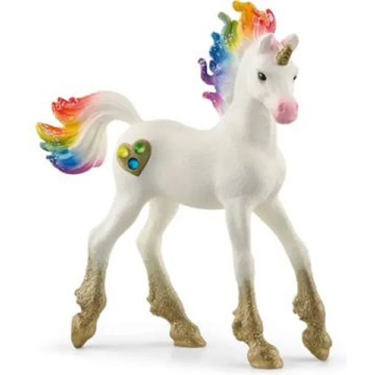 Schleich Bayala 70727 Regenbogeneinhorn, Fohlen Spielfigur