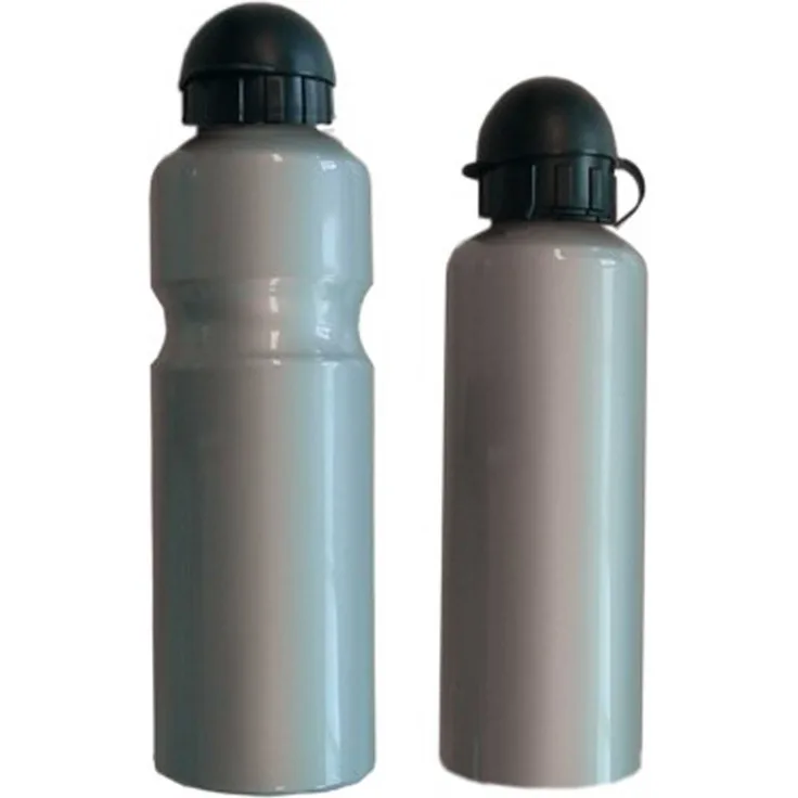 Trinkflasche Alu 750ml, silber mit Deckel