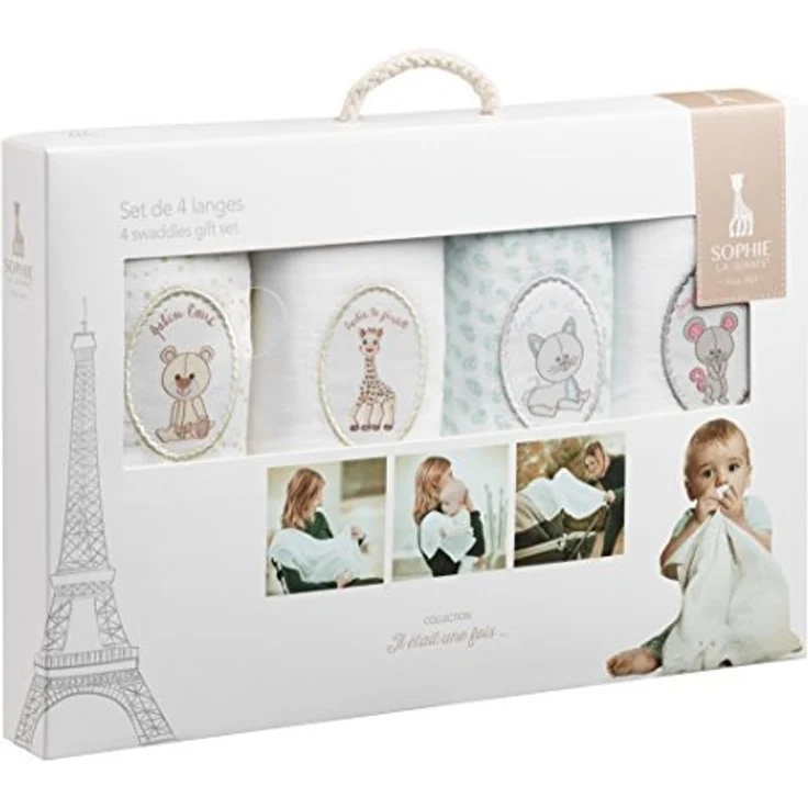 Vulli 'Sophie la girafe' 4-er Pack Pucktücher 70x70 cm – Bild 1