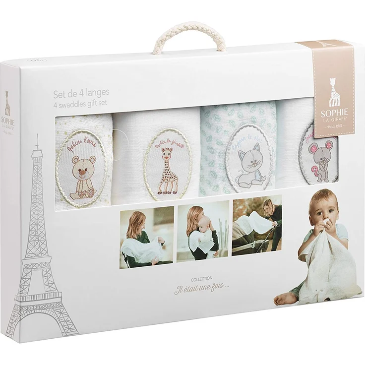 Vulli 'Sophie la girafe' 4-er Pack Pucktücher 70x70 cm – Bild 2