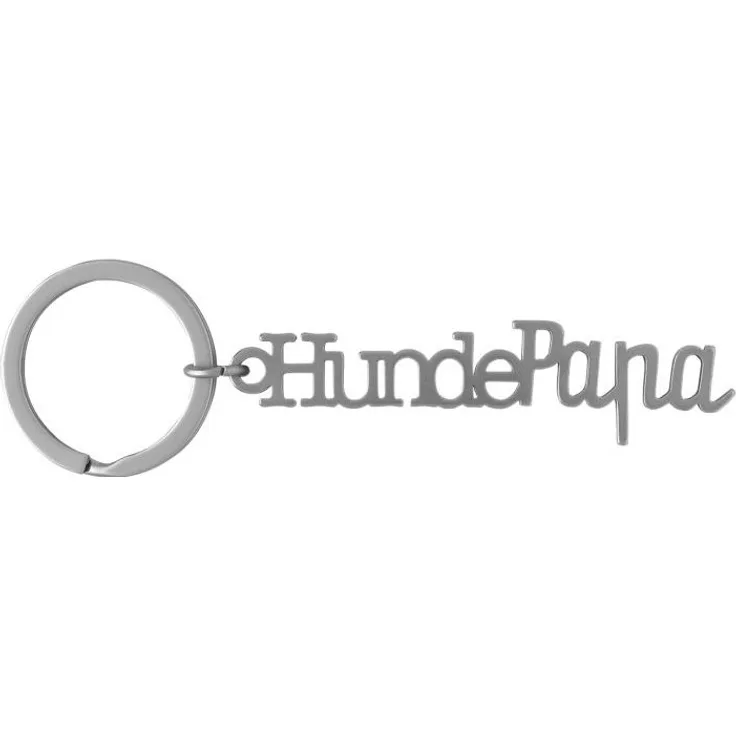 Schlüsselanhänger mit Schriftzug - Hundepapa