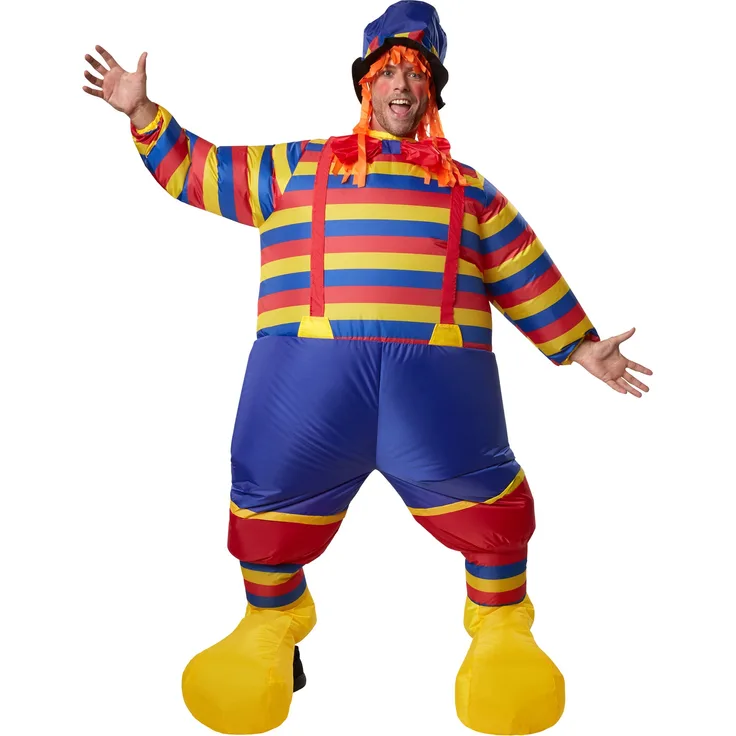 Aufblasbares Kostüm Clown - bunt