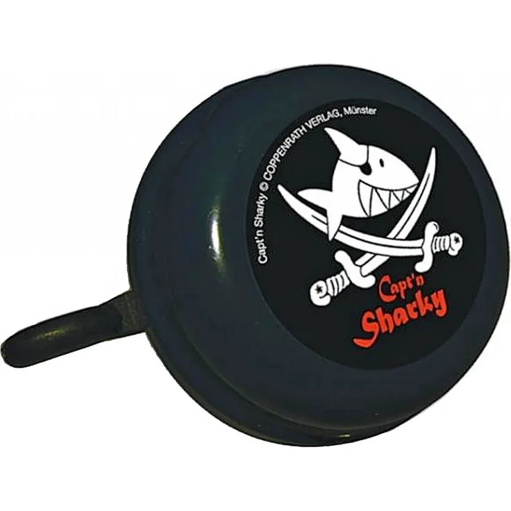 Fahrradglocke Bike Fashion Captn Sharky schwarz, mit Motiv, Ø55mm