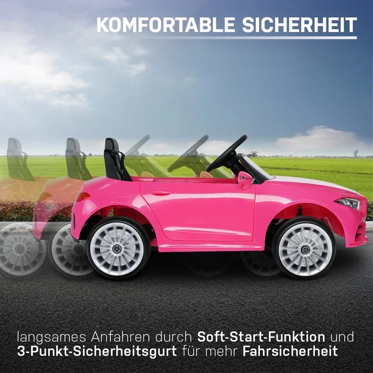Kinder Elektroauto Mecedes Benz CLS350 Kinderauto Elektrofahrzeug Spielzeug Auto (Pink) – Bild 14