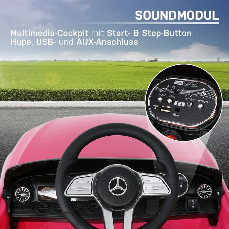 Kinder Elektroauto Mecedes Benz CLS350 Kinderauto Elektrofahrzeug Spielzeug Auto (Pink) – Bild 16