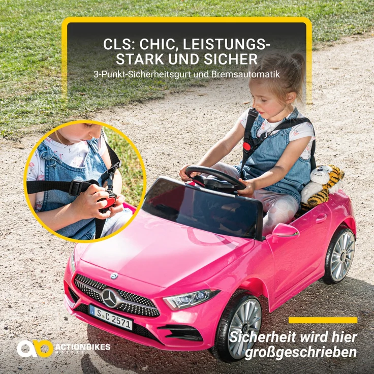 Kinder Elektroauto Mecedes Benz CLS350 Kinderauto Elektrofahrzeug Spielzeug Auto (Pink) – Bild 3