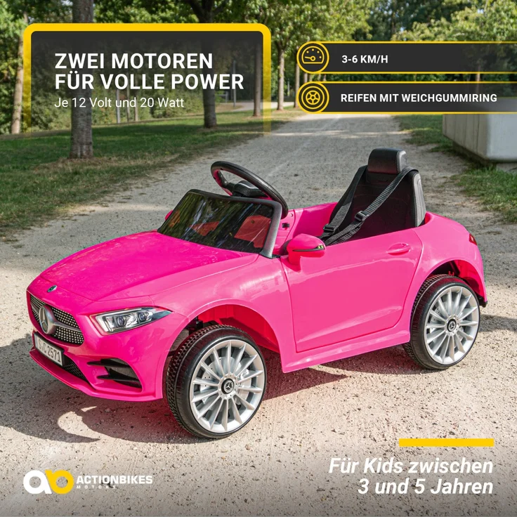 Kinder Elektroauto Mecedes Benz CLS350 Kinderauto Elektrofahrzeug Spielzeug Auto (Pink) – Bild 2