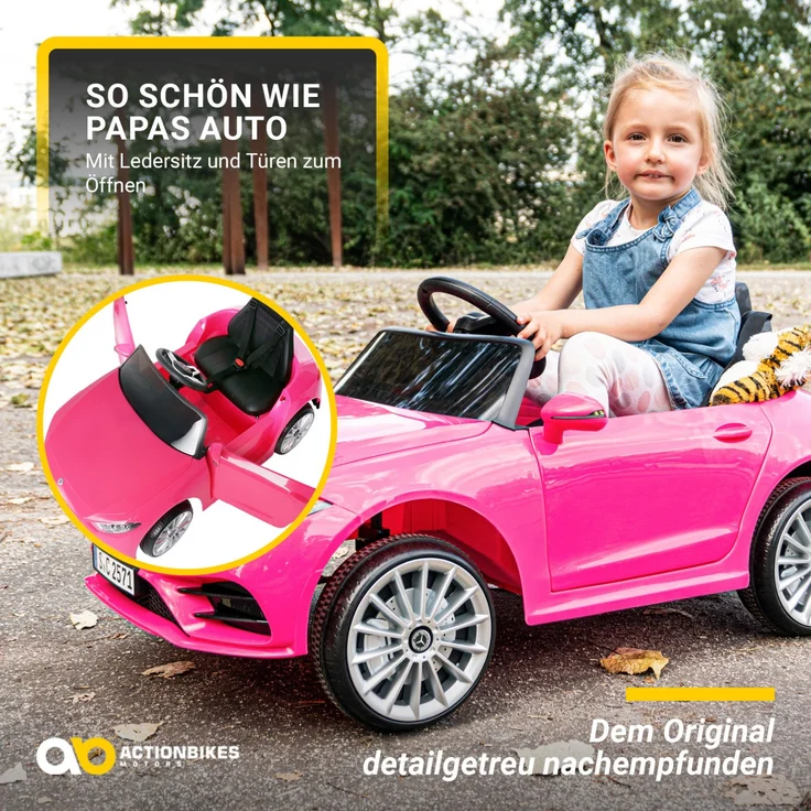 Kinder Elektroauto Mecedes Benz CLS350 Kinderauto Elektrofahrzeug Spielzeug Auto (Pink) – Bild 6