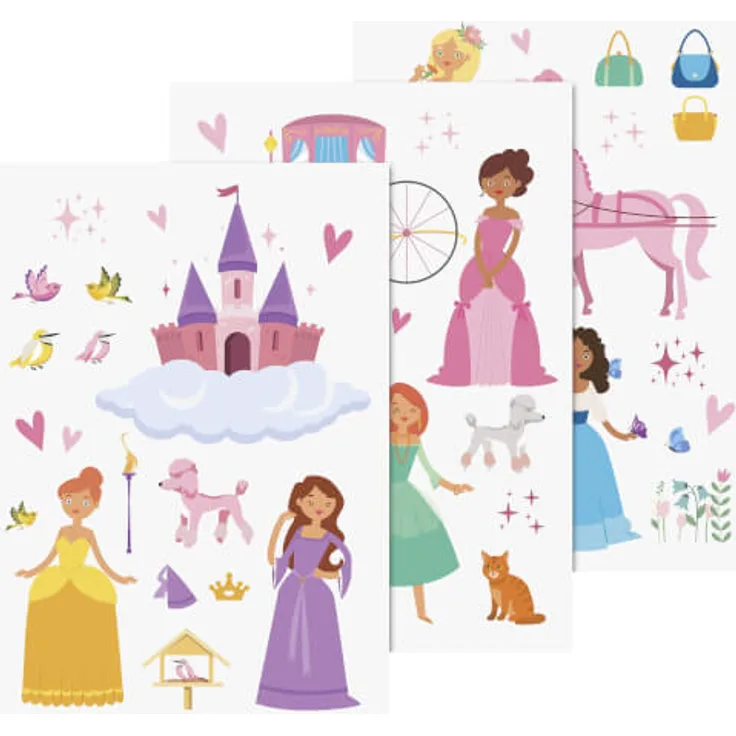 Fenster-Sticker Prinzessin 3er