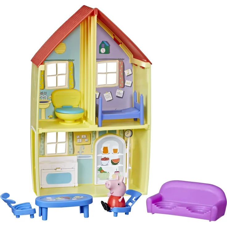 Peppa Pig Peppa’s Adventures Peppas Haus Spielset, enthält Peppa Wutz Figur und 6 tolle Accessoires, Vorschulspielzeug für Kinder ab 3 Jahren