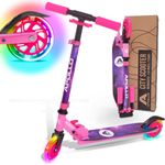 Apollo Scooter LED - Moonracer | City Scooter Kinder mit Federung | City Roller für Kinder klappbar | Tretroller Kinder ab 4 Jahre | sportlicher Cityroller | verstellbar, perfekt als Kinder Roller