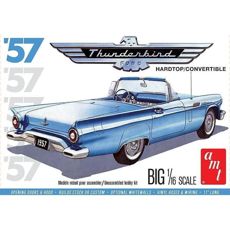 AMT AMT1206M/06 1957er Ford Thunderbird 2T 1:16 Bausatz Neu OVP